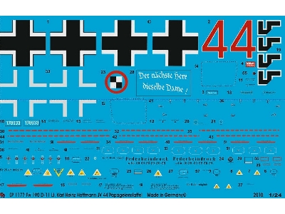 Fw 190-d11 Leut. Karl Heinz Hoffmann Jv 44 Papageienstaffel - zdjęcie 1