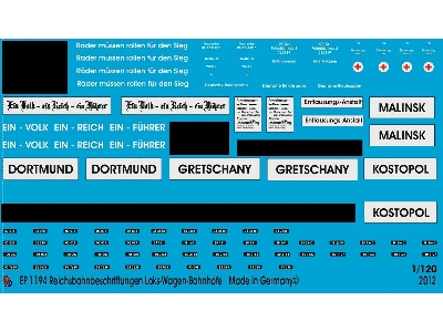 Reichsbahn Markings Steamer Wagon And Train Stations - zdjęcie 1