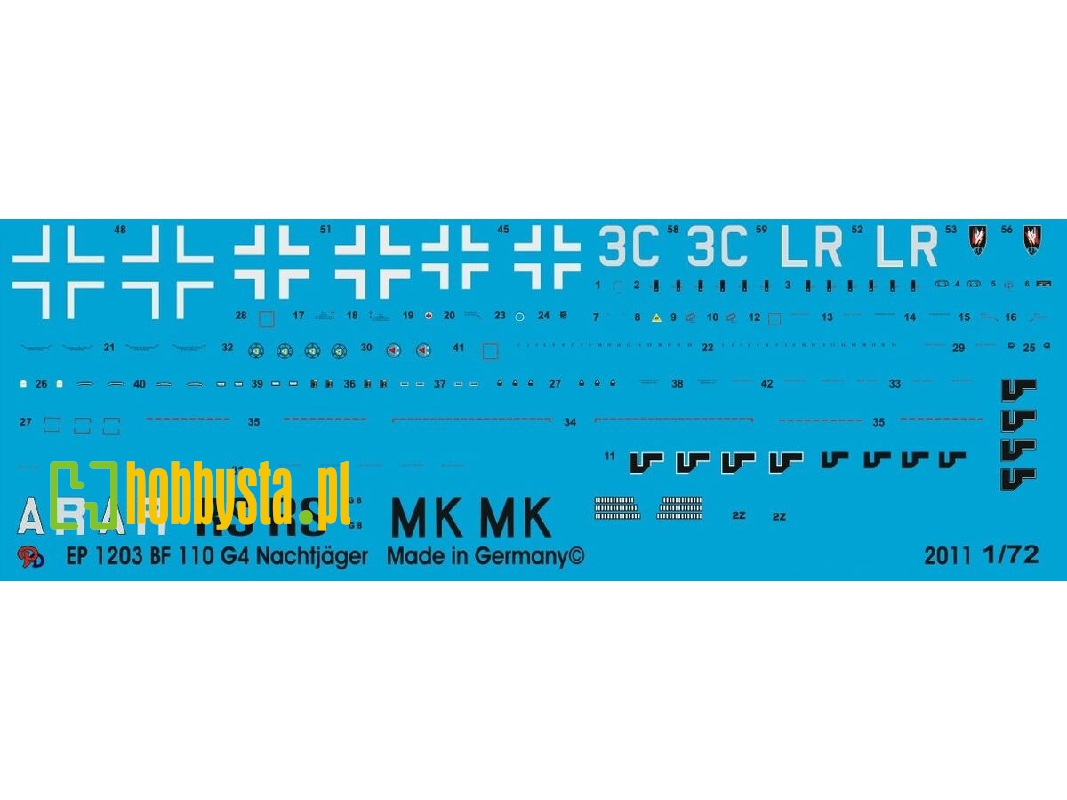 Bf 110 Night Figter 4 Versions Ua. Oblt. Martin Becker 1944 Mainz - zdjęcie 1