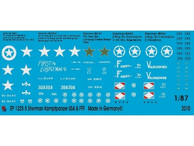 5 Sherman Tanks Usa And Units Of The Free French Force - zdjęcie 1