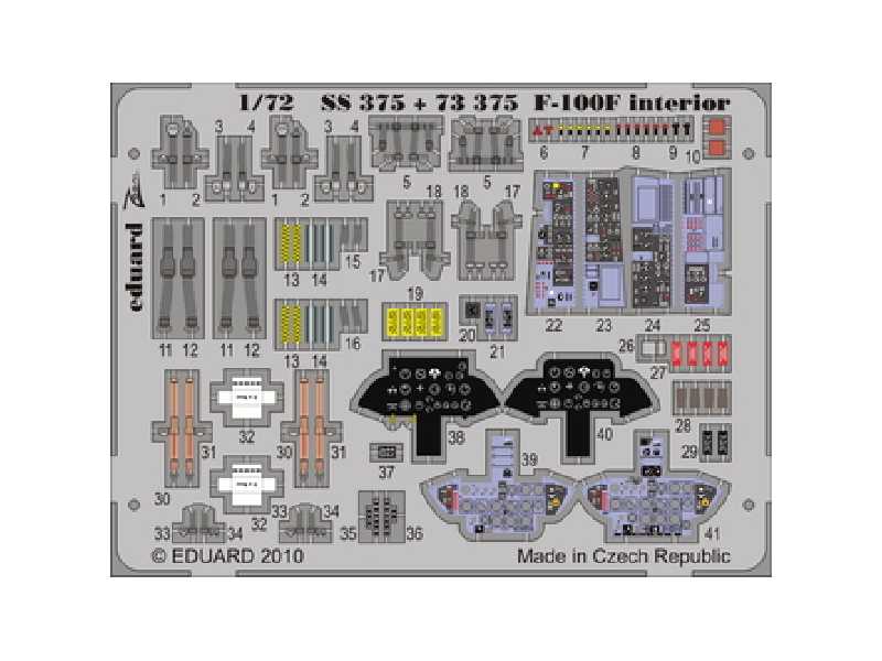 F-100F interior S. A. 1/72 - Trumpeter - blaszki - zdjęcie 1 F-100F interior S. A. 1/72 - Trumpeter - blaszki - zdjęcie 1