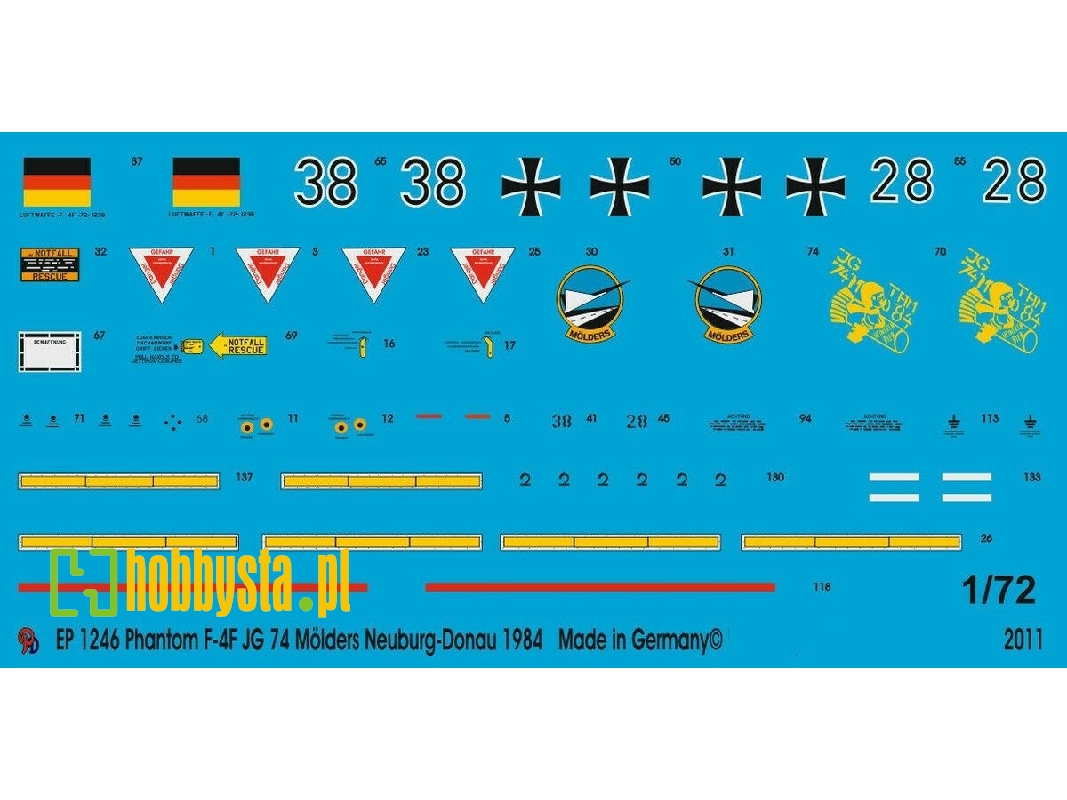 Phantom F-4f Jg 74 MĂ¶lders Neuburg-danube 1984 - zdjÄ™cie 1