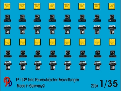 Markings For Tetra Fire Extinguisher For German Tanks - zdjęcie 1