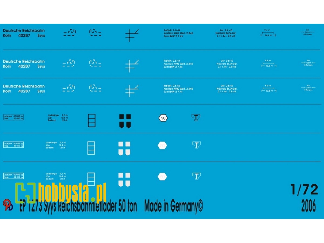 Reichsbahn 50 Ton Syys Markings - zdjęcie 1