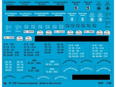 Markings For Vehicles Of The German Fire Brigades - zdjęcie 1