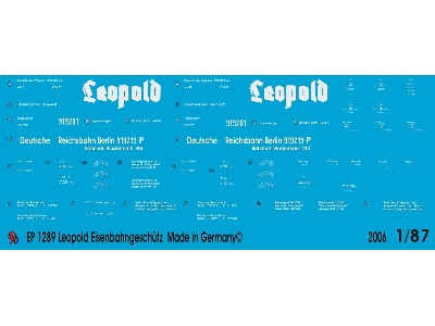 Markings For Leopold Railroad Gun - zdjęcie 1