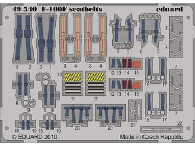  F-100F seatbelts 1/48 - Trumpeter - blaszki - zdjęcie 1