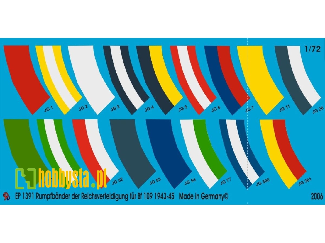 Tail Markings Of The Reichs Defence For Bf 109 Planes - zdjęcie 1