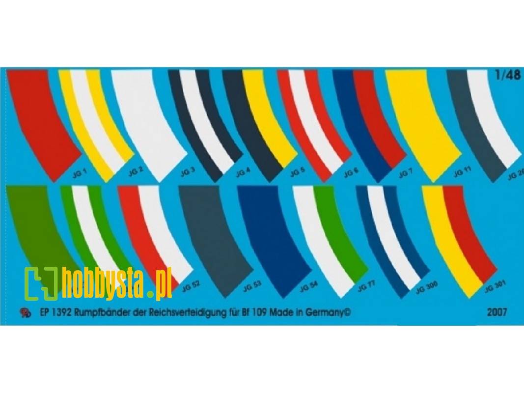 Tail Markings Of The Reichs Defence For Bf 109 Planes - zdjęcie 1