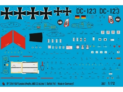 F-84f Bundesluftwaffe Jabo 33 Büchel 1. Staffel 1961 - zdjęcie 1