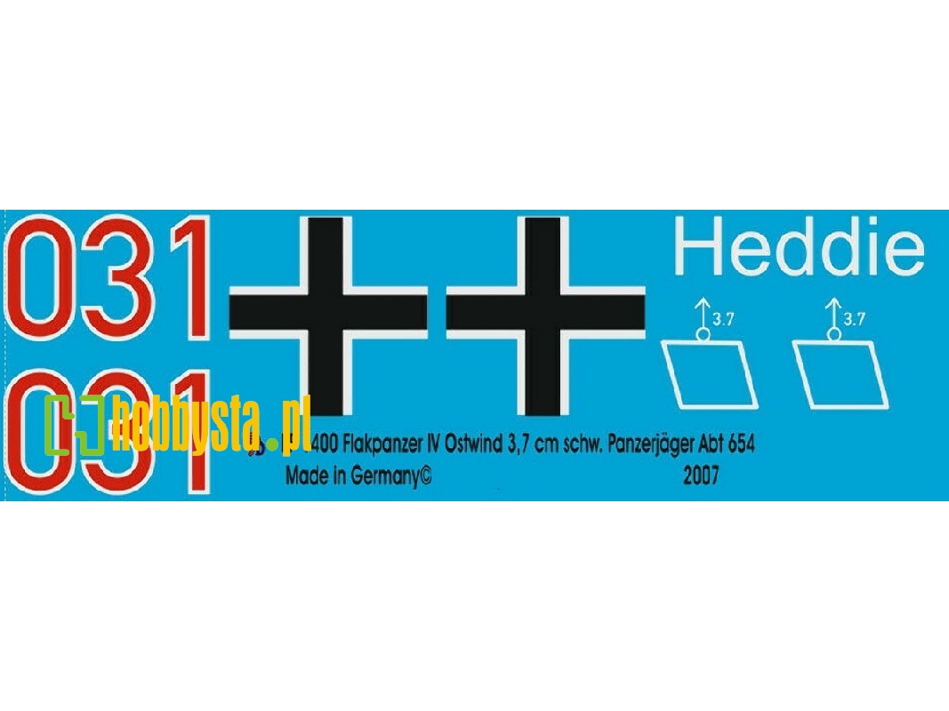 Flakpanzer Iv Ostwind 3,7 Cm Schw. Pz. Jägerabt. 654 Nov 1944 - zdjęcie 1