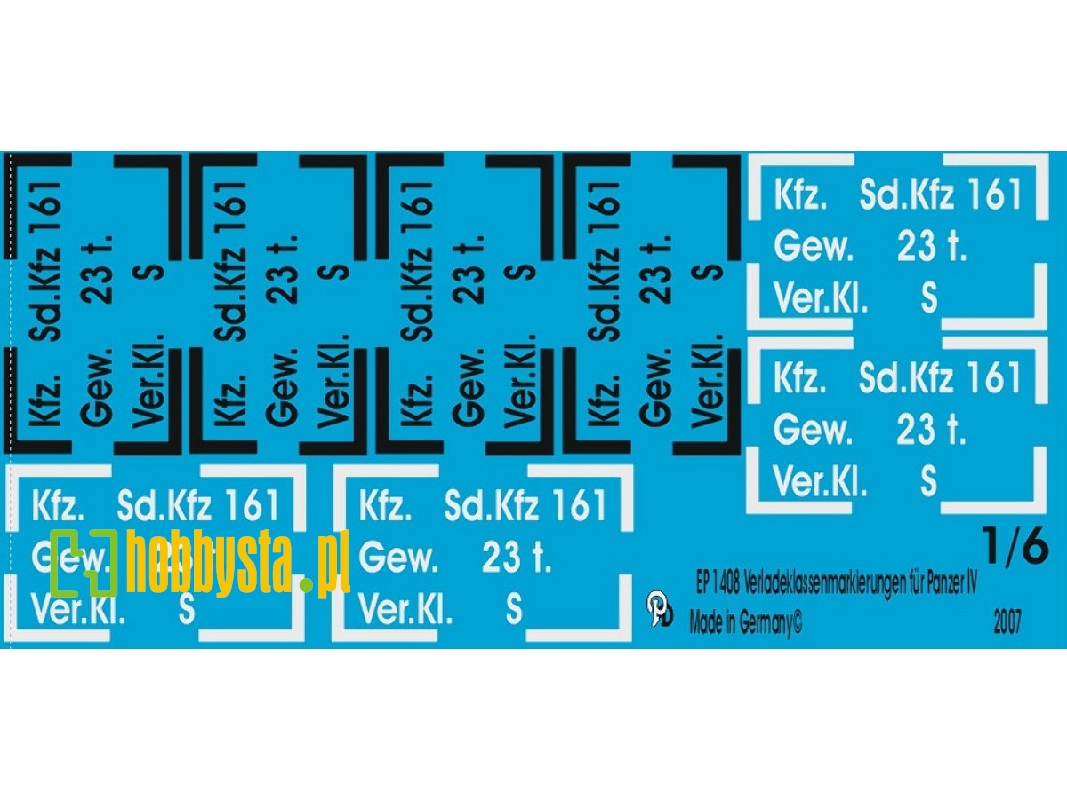 Rail Class Markings For Panzer Iv Tanks - zdjęcie 1