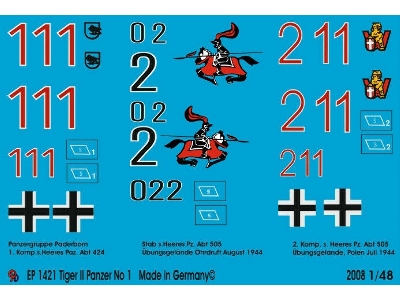King Tiger Tanks Markings No. 1 - zdjęcie 1