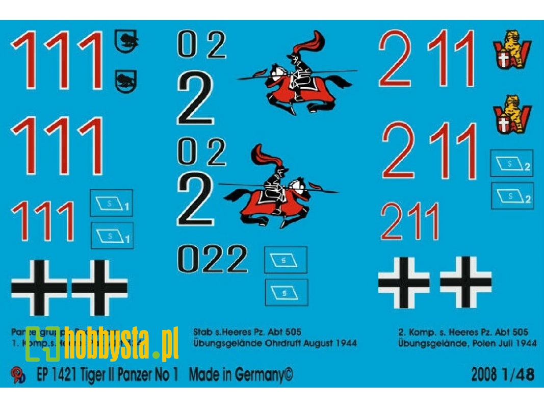 King Tiger Tanks Markings No. 1 - zdjęcie 1