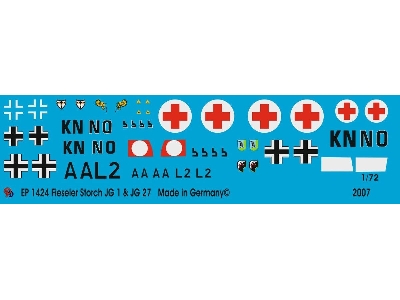 Fieseler Storch Red Cross Plane Jg 27 And Staff Jg 1 - zdjęcie 1
