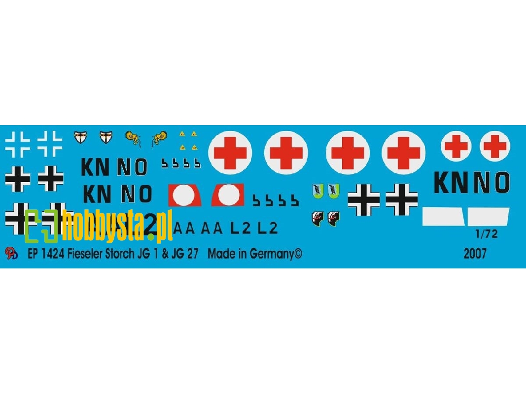 Fieseler Storch Red Cross Plane Jg 27 And Staff Jg 1 - zdjęcie 1