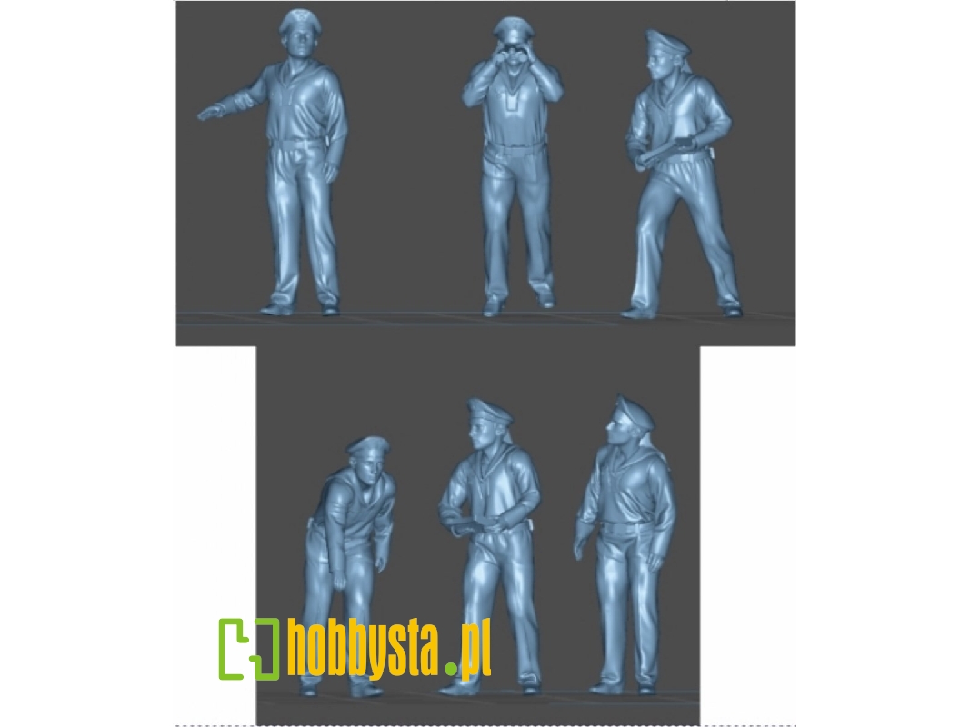 6 German Kriegsmarine 2cm Anti-aircraft Gun Crew - zdjęcie 1
