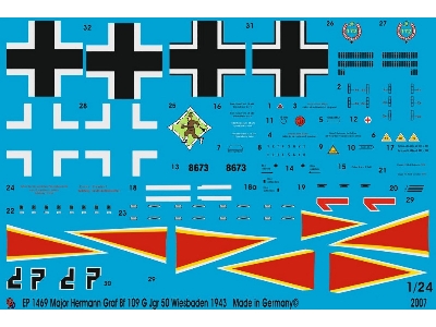 Major Hermann Graf Bf 109 G Jgr 50 Wiesbaden 1943 - zdjęcie 1