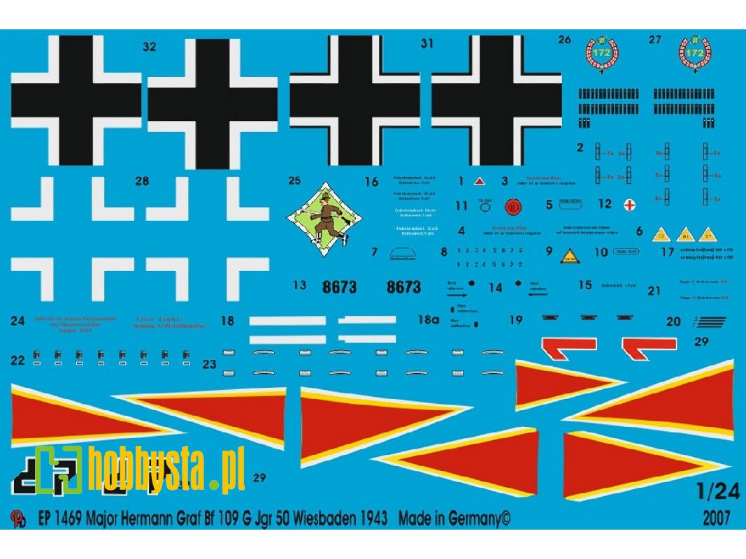 Major Hermann Graf Bf 109 G Jgr 50 Wiesbaden 1943 - zdjęcie 1