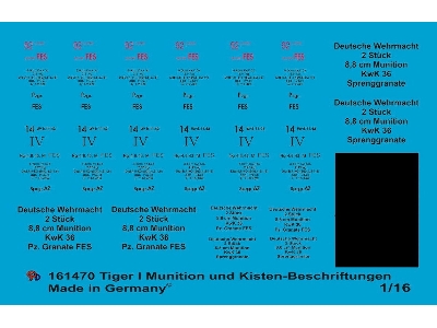 Ammo Markings 8,8 Cm Ammo Tiger And Crate Markings - zdjęcie 1