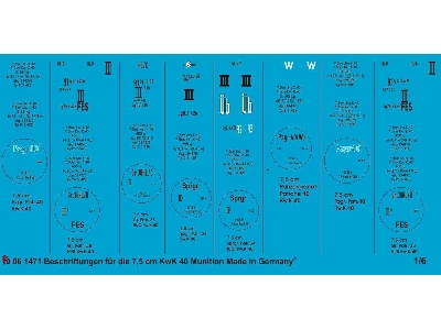 Markings For 7,5 Cm Kwk 40 Ammo - zdjęcie 1