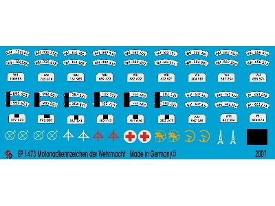 Motorcycles Number Plates Of The German Army - zdjęcie 1