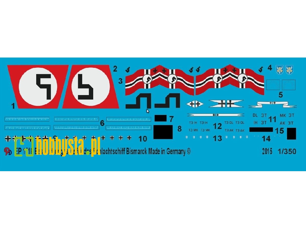 Markings For The Battleship Bismarck And 3 Ship Planes Ar 196 - zdjęcie 1
