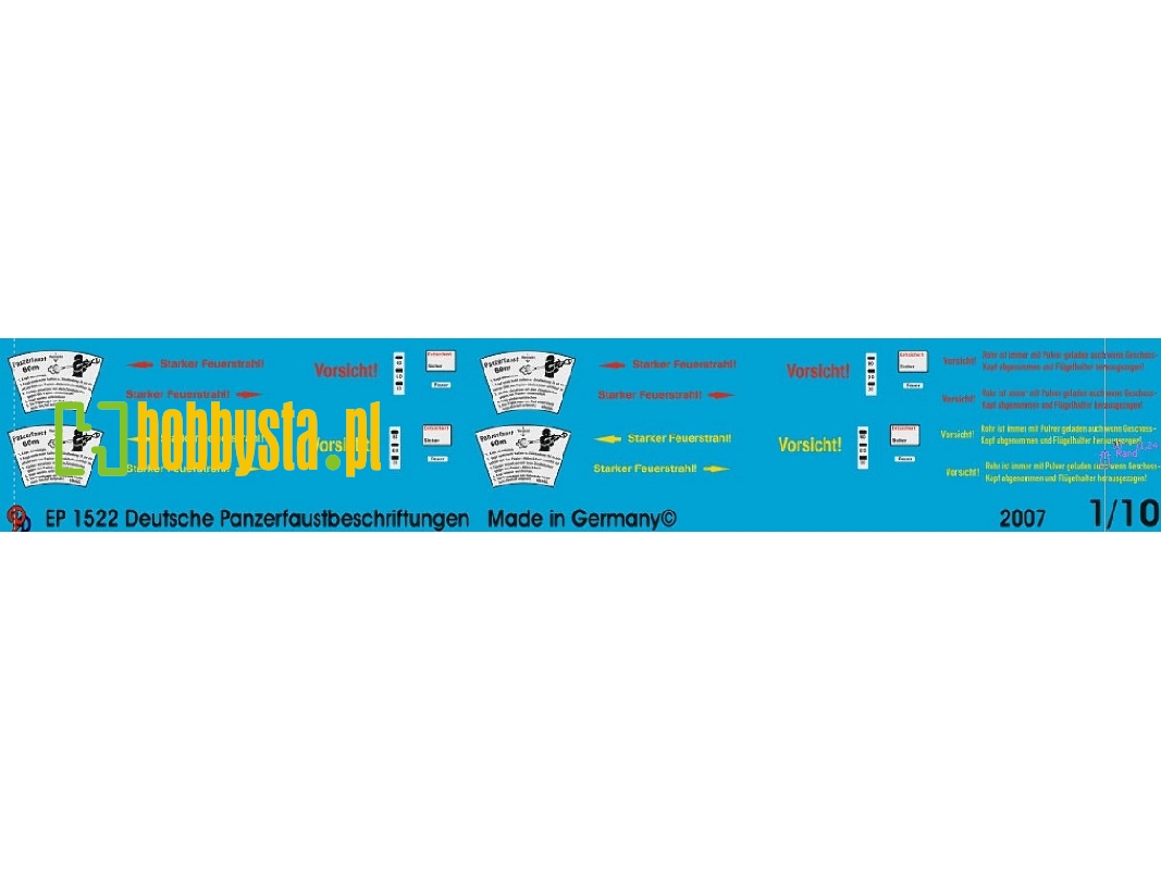 German Panzerfaust Markings - zdjęcie 1