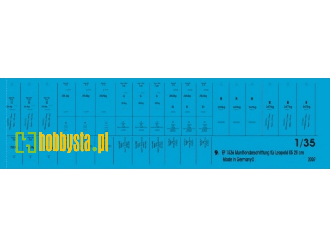Ammo Markings For 28 Cm Leopold K 5 Railway Gun - zdjęcie 1