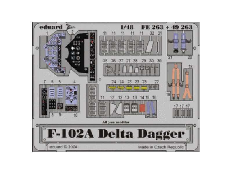 F-102A 1/48 - Monogram - blaszki - zdjęcie 1 F-102A 1/48 - Monogram - blaszki - zdjęcie 1