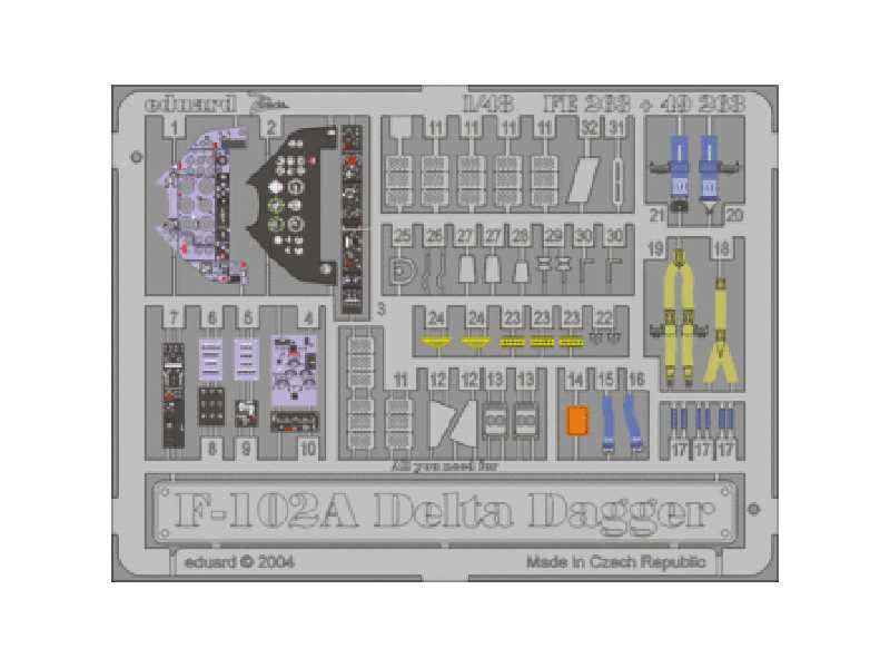  F-102A 1/48 - Monogram - blaszki - zdjęcie 1