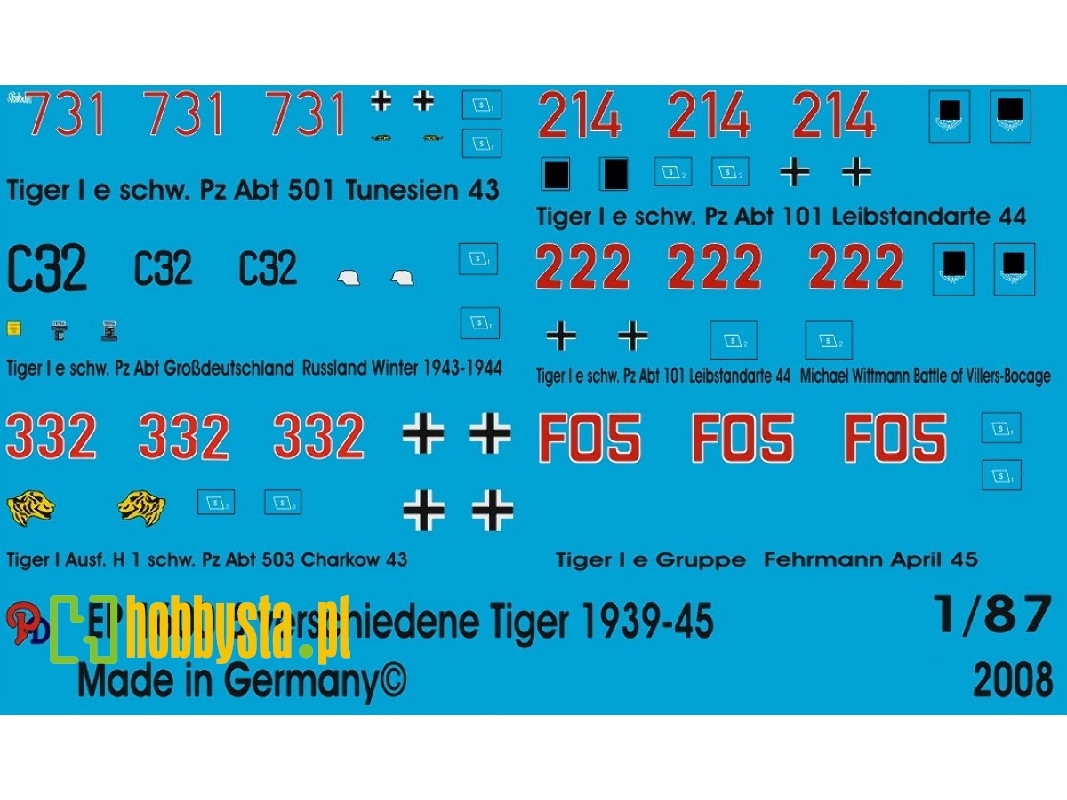 Tiger No. 4 - 6 Different Tiger Tanks 1943-1945 - zdjęcie 1
