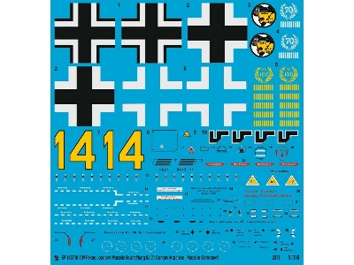 Markings For Bf 109 F Hans Joachim Marseille For Xxi. Century Planes - zdjęcie 1