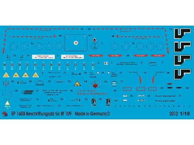 Stencils For Bf 109 F, Xxi. Century Planes - zdjęcie 1