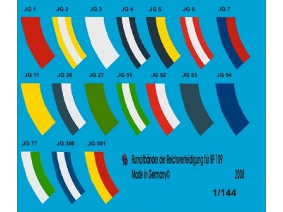 Unit Markings Of Bf 109 Reichs Defence - zdjęcie 1