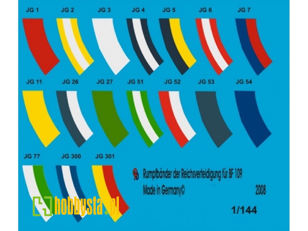 Unit Markings Of Bf 109 Reichs Defence - zdjęcie 1