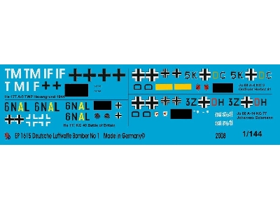 German Airforce Bomber No. 1 - 4 Planes He 177, He 111, Ju 88 - zdjęcie 1