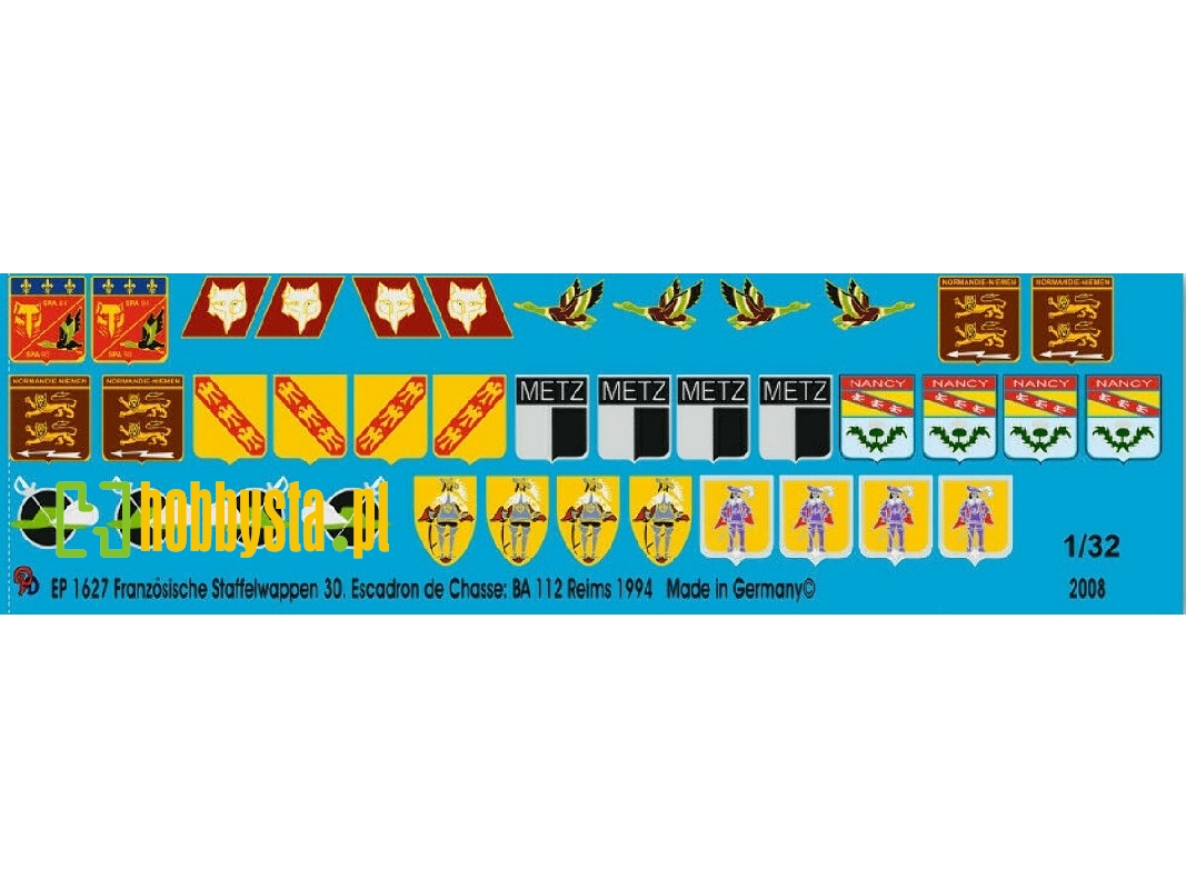 French Unit Badges 30. Escadron De Chasse. Ba 112 Reims 1994 - zdjęcie 1