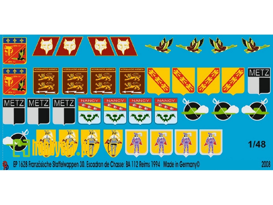 French Unit Badges 30. Escadron De Chasse. Ba 112 Reims 1994 - zdjęcie 1