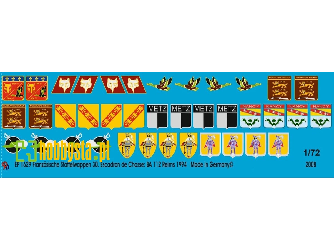 French Unit Badges 30. Escadron De Chasse. Ba 112 Reims 1994 - zdjęcie 1