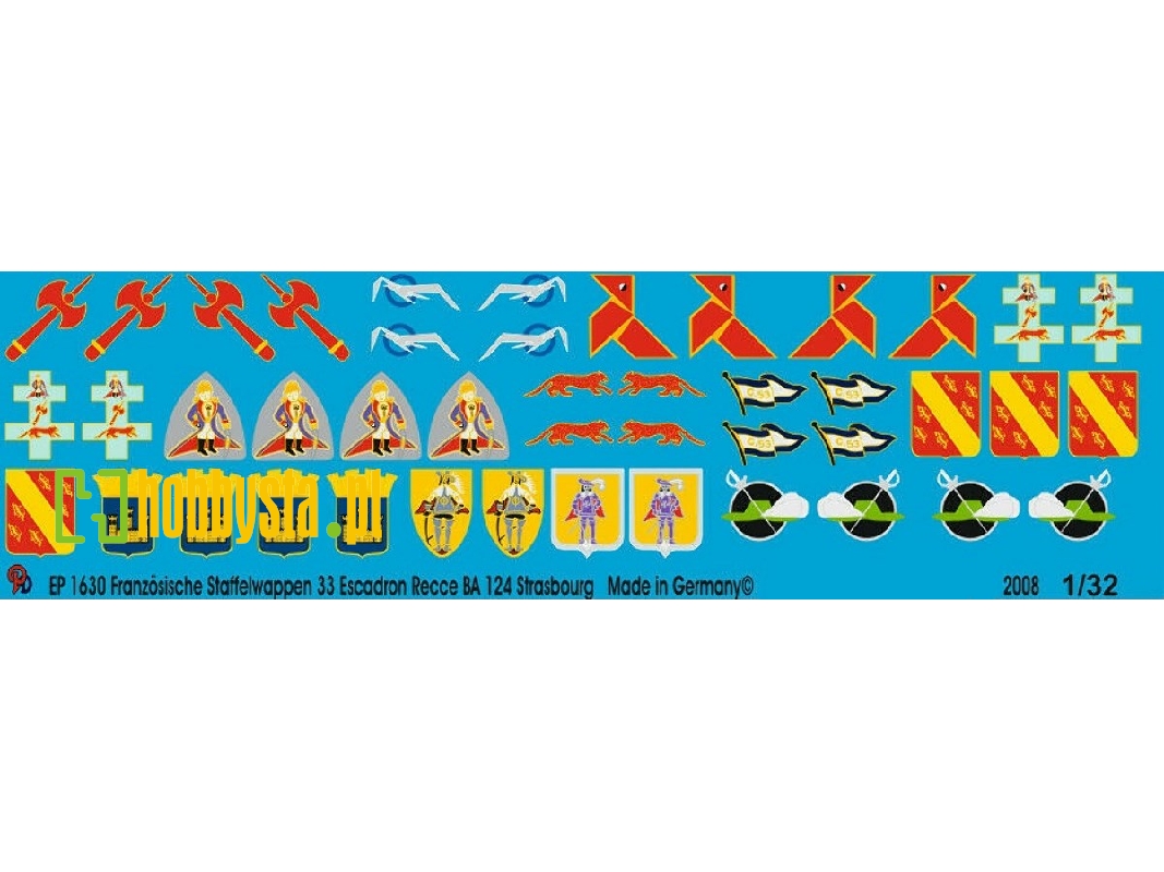 French Unit Badges 33 Escadron Reece Ba 124 Strasbourg - zdjęcie 1