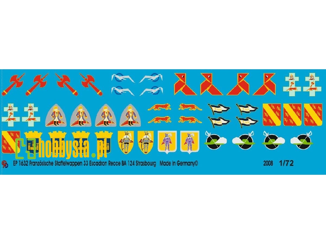 French Unit Badges 33 Escadron Reece Ba 124 Strasbourg - zdjęcie 1