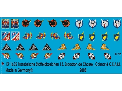 French Unit Badges 13. Fighter Group Ba 132 Colmar - zdjęcie 1