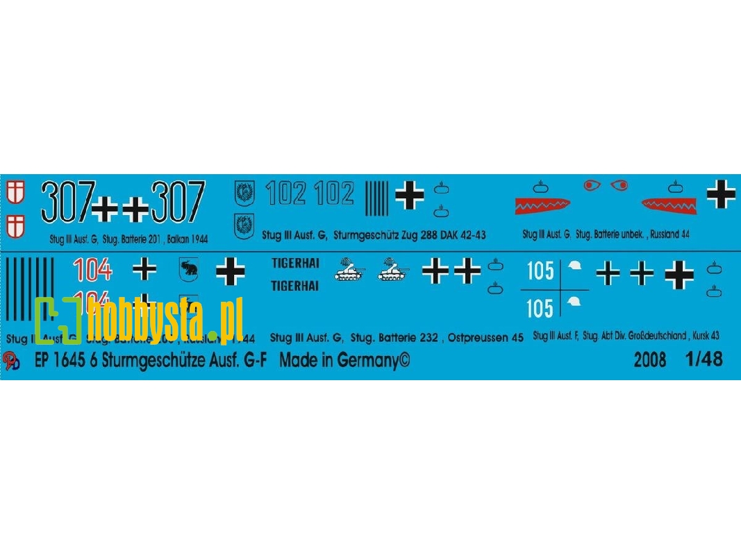 Markings For Stug Iii Version G-f Tanks - zdjęcie 1