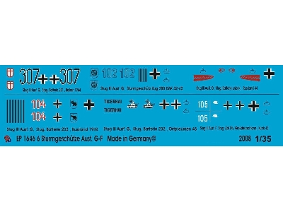 Markings For Stug Iii Version G-f Tanks - zdjęcie 1