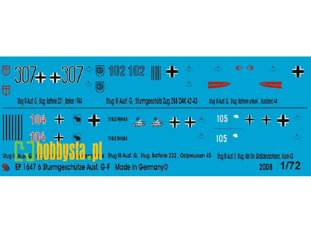 Markings For Stug Iii Version G-f Tanks - zdjęcie 1