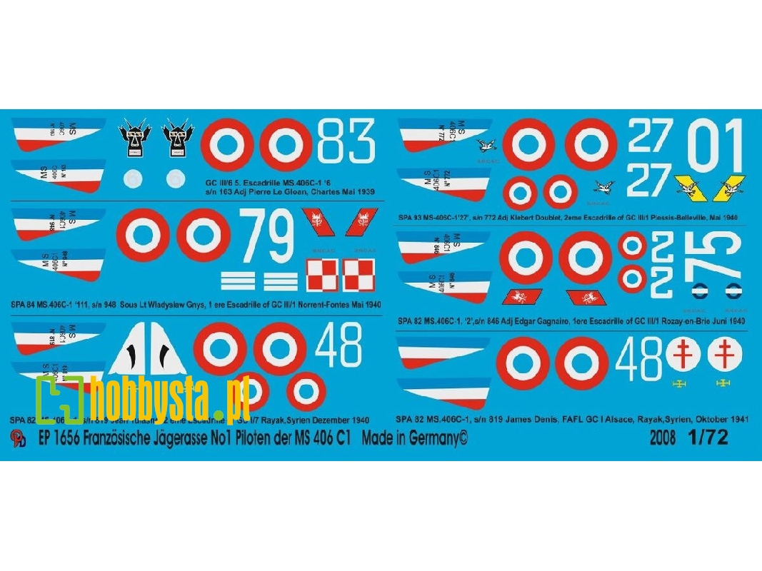 6 French Fighter Aces No. 1 - Pilots Of Ms. 406c1 - zdjęcie 1