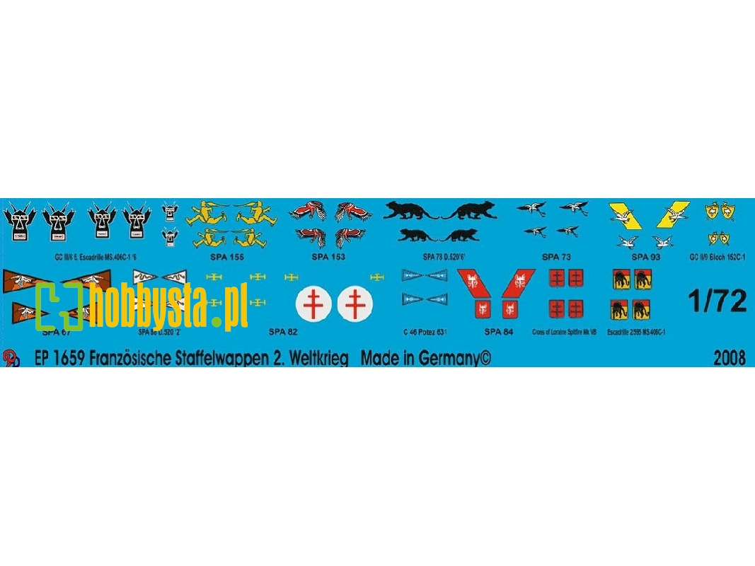 French Airforce Unit Markings Ii World War - zdjęcie 1