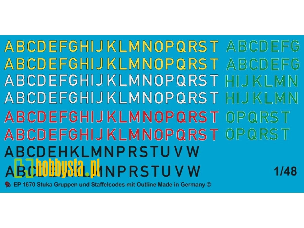 Stuka Group Codes And Staffel Codes With Outline - zdjęcie 1