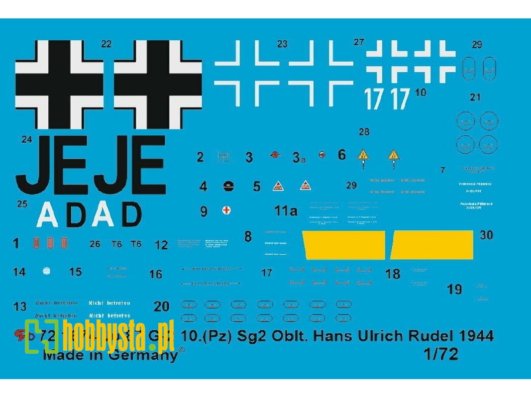 Ju 87 G-2 10.(Pz.) Sg2 1944 Obtl. Hans Ulrich Rudel - zdjęcie 1